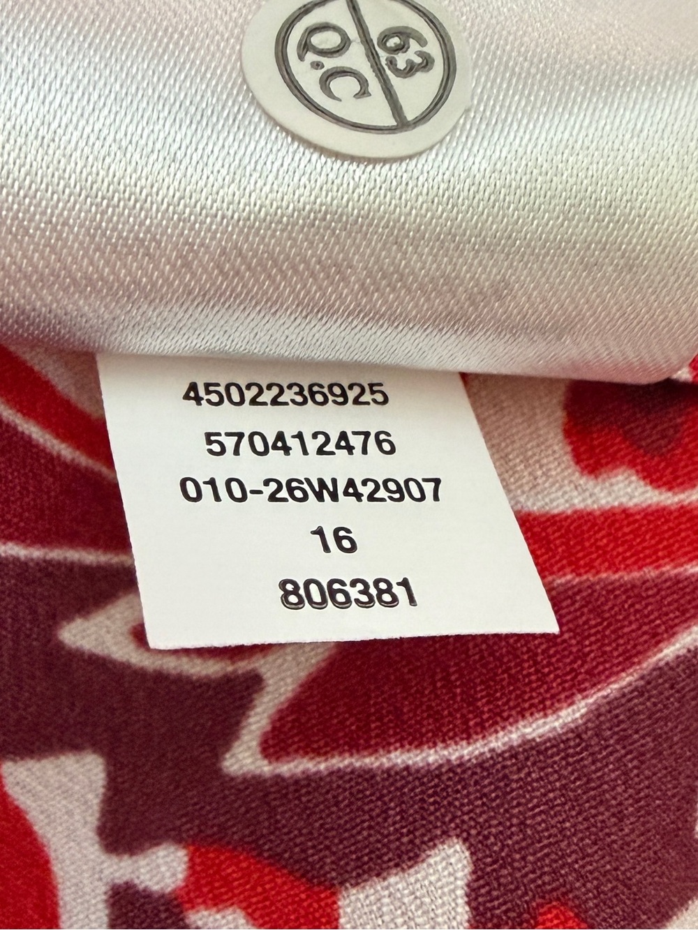 White House Black Market Red Floral Flutter Sleeve Blouse L - Picture 10 of 11